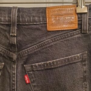 Levi's Dark Gray/Black Women's Ribcage Straight Jeans Size 26